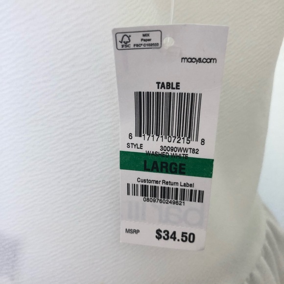 Bar III Textured Peplum Top White -Size L - NWT - Picture 6 of 6